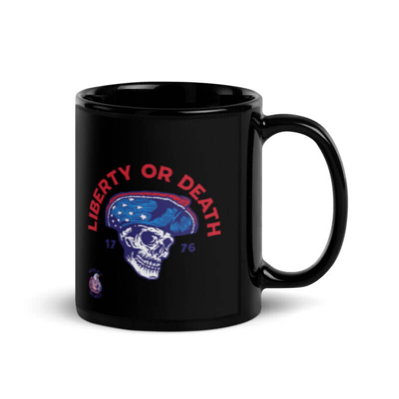 Liberty Or Death Black Glossy Mug
