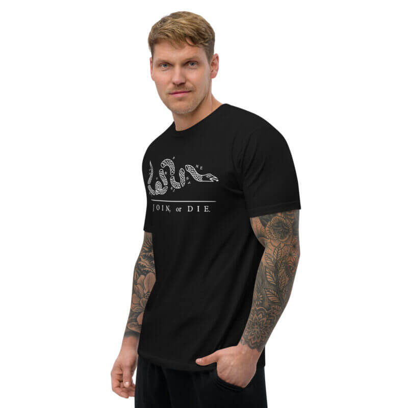 White Join Or Die Short Sleeve T-shirt - Image 2