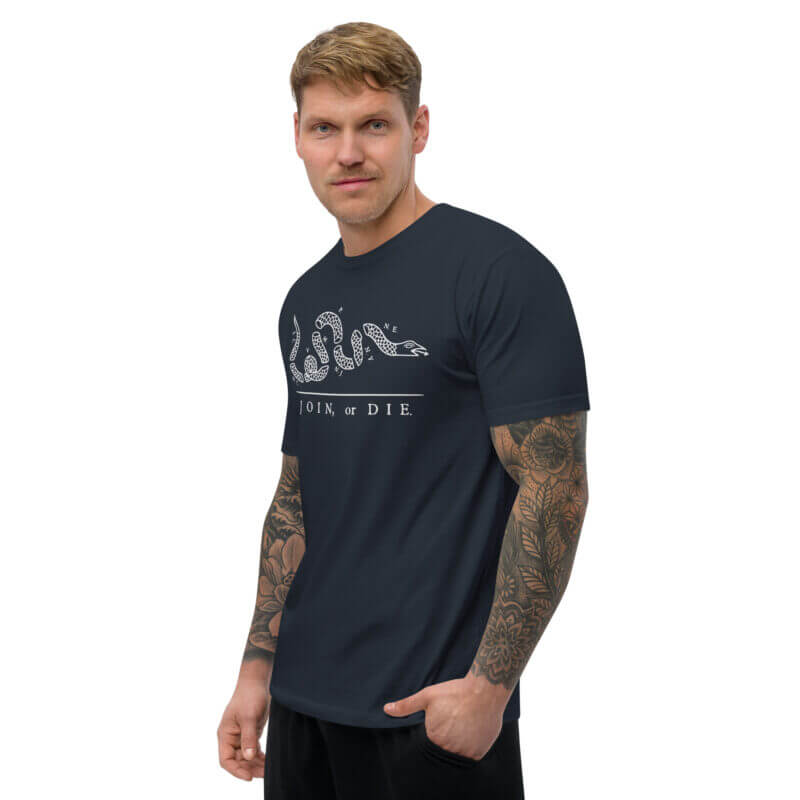 White Join Or Die Short Sleeve T-shirt - Image 5